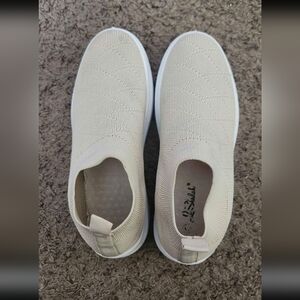 Beige slide on flats, size 8.5